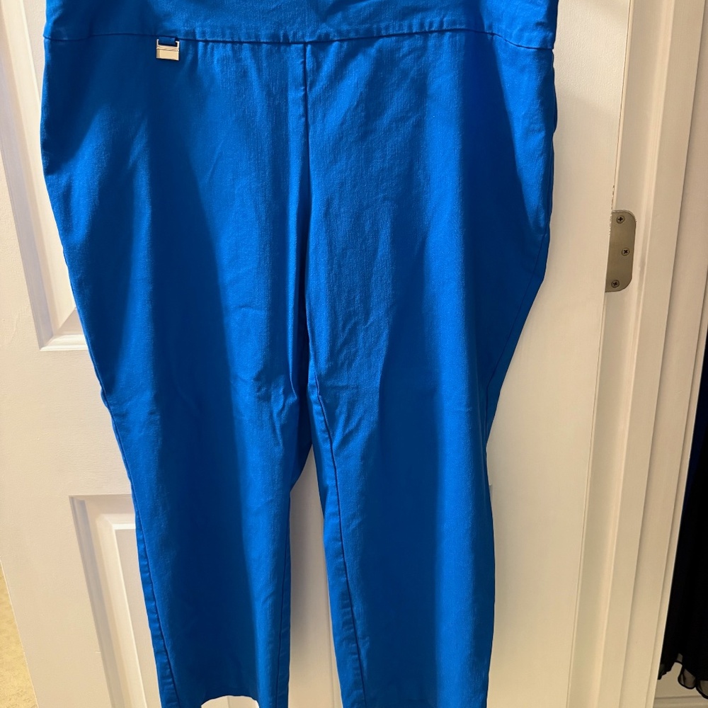 Alfani Capri Pants Royal Blue Size 16W